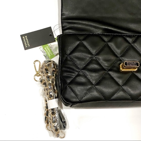 Badgley Mischka Diamond Quilted Crossbody Bag NWT - Picture 5 of 15